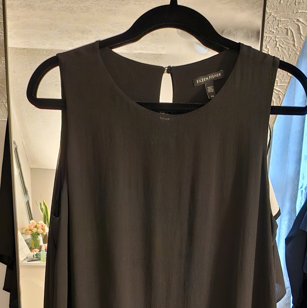 Black Silk Eileen Fisher Dress